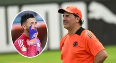 Camilo Vargas y Néstor Lorenzo, arquero y entrenador de fútbol