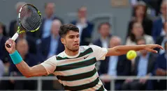 Carlos Alcaraz en el Roland Garros 2025