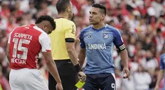 Carlos Ortega en el Santa Fe v Millonarios