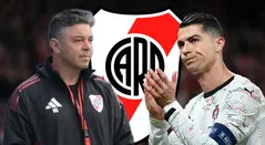 Cristiano Ronaldo y Marcelo Gallado con River Plate