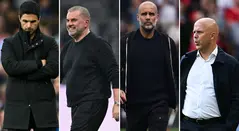 Arteta, Postecoglou, Guardiola, Slot