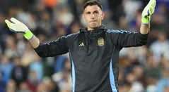 Emiliano Martínez con la selección de Argentina