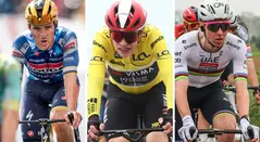 Pogacar, Vingegaard y Evenepoel 