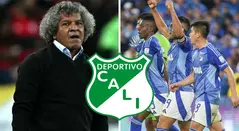 Alberto Gamero, jugadores de Millonarios y escudo del Cali