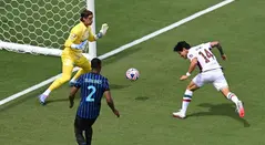 Germán Cano en Fluminense vs Inter de Milán