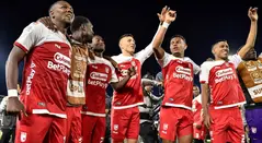 Hugo Rodallega, capitán de Santa Fe en la clasificación para la final vs Medellín