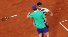 Jannik Sinner y Carlos Alcaraz, tenistas