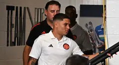 Néstor Lorenzo y Juan Fernando Quintero con la selección Colombia