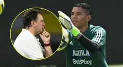 Néstor Lorenzo y Kevin Mier en la selección Colombia