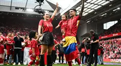 Luis Díaz y su familia en Liverpool