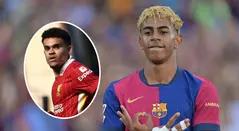 Luis Díaz y Lamine Yamal, futbolistas