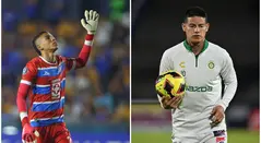 Kevin Mier y James Rodríguez