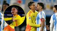 Pelea de Richard Ríos en Argentina vs Colombia
