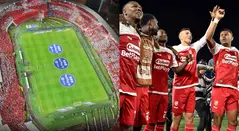 Santa Fe intimida a Medellín con el recibimiento de su hinchada 