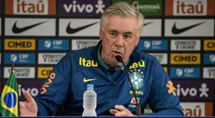 Carlo Ancelotti con la selección de Brasil