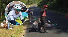 Caída de Santiago Buitrago en el Tour de Francia