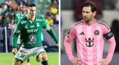 James Rodríguez y Lionel Messi, futbolistas