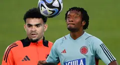 Juan Guillermo Cuadrado y Luis Díaz