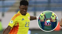 Néiser Villarreal sale lesionado y entre lágrimas del partido con la Selección Colombia