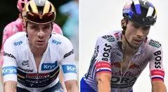 Remco Evenepoel y Primoz Roglic