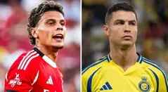 Richard Ríos y Cristiano Ronaldo