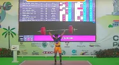 Sebastián Olivares en el Panamericano de Levantamiento de pesas