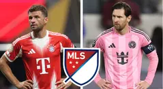 Thomas Muller y Lionel Messi, futbolistas