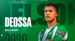 Nelson Deossa es nuevo jugador del Betis: así anunciaron al colombiano