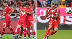 Jugadores de Liverpool y Luis Díaz en el Bayern Múnich