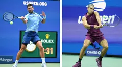 Novak Djokovic y Carlos Alcaraz, tenistas