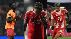 Davinson Sánchez, Richard Ríos y Luis Díaz