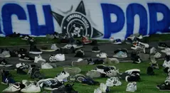 Protesta de hinchas de Millonarios contra Unión Magdalena