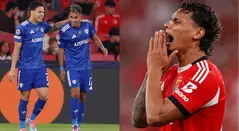 Richard Ríos sufre con Benfica en Champions por otro colombiano