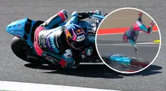 Caída de David Alonso en el Gran Premio de Indonesia