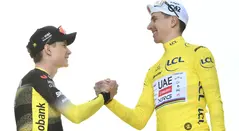 Jonas Vingegaard y Tadej Pogacar