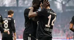 Luis Díaz celebra gol en Bayern Múnich