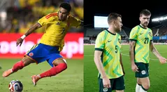 Luis Díaz y selección de Australia en Fecha FIFA