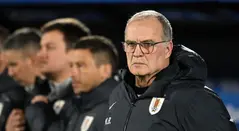 Marcelo Bielsa con la selección de Uruguay