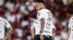 Neymar con el Santos de Brasil