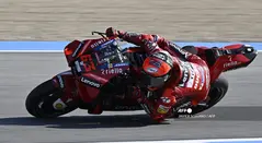 Francesco Bagnaia en los entrenamientos libres del Moto GP en España.