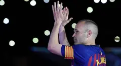 Andrés Iniesta con Barcelona