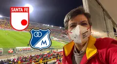 Claudia López, Santa Fe, Millonarios