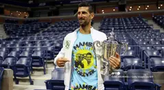 Video: Djokovic rinde homenaje a Kobe Bryant tras ganar el US Open