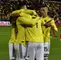 Colombia celebrando uno de los goles ante Costa Rica