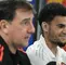 Néstor Lorenzo y Luis Díaz en la rueda de prensa de Selección Colombia