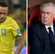 Neymar y Carlo Ancelotti