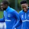 Yerry Mina en entrenamiento con Everton